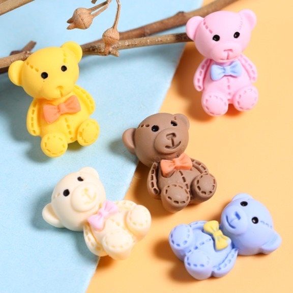 Gấu nơ đính móng, charm gấu cute gắn móng siêu đẹp MOON NAIL