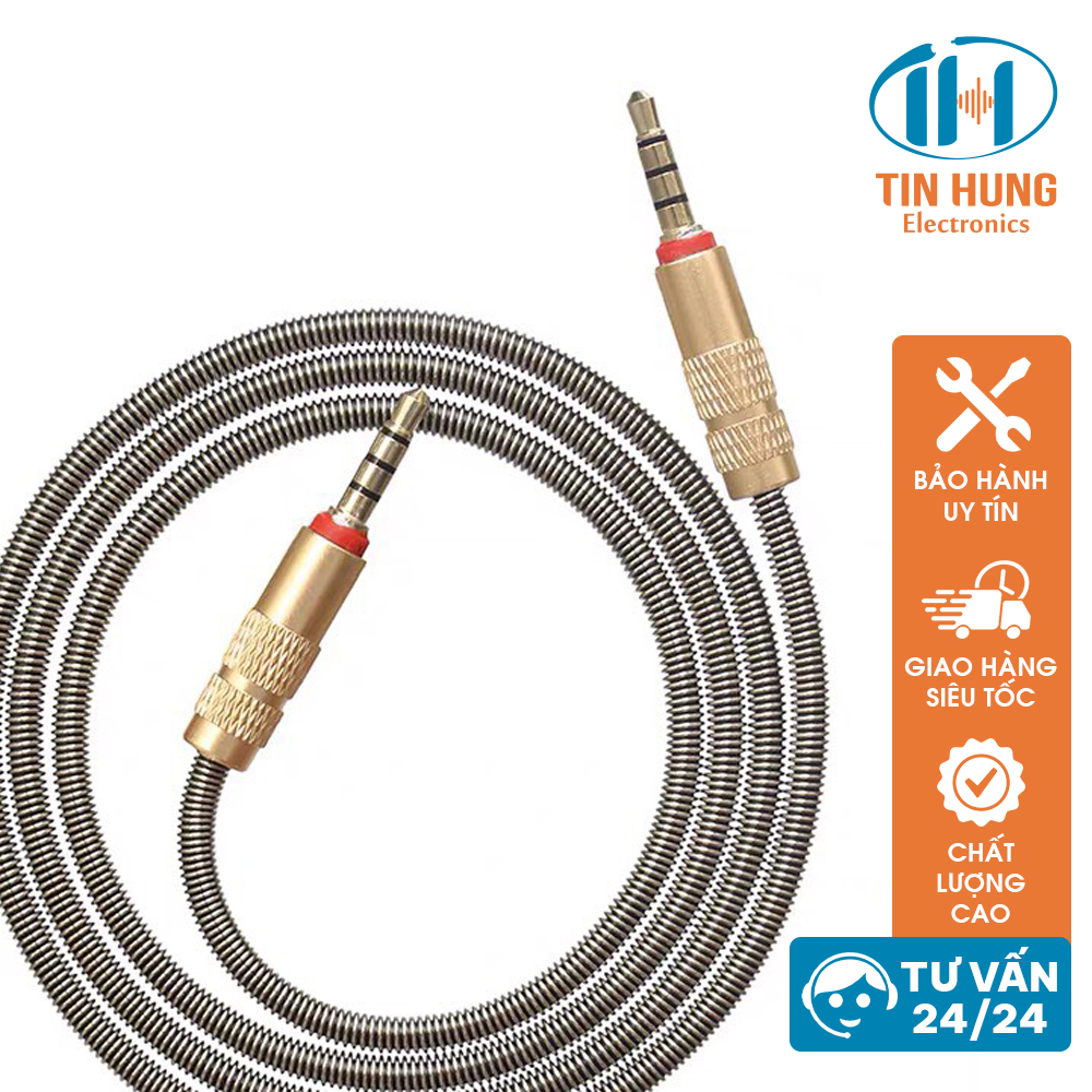 Dây tín hiệu âm thanh AV 2 đầu 3 li, Dây Jack 3 Li đầu thẳng bọc lò xo truyền tải tín hiệu âm thanh tốt - ORIS Professional