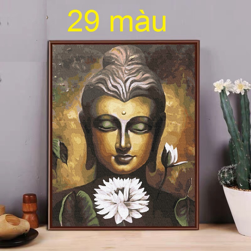 KHUNG 1.6 CM- Tranh sơn dầu số hóa rẻ,đẹp,TẶNG KHĂN,tranh tô màu theo số- ĐÃ CĂNG KHUNG 40x50,CÓ SƠN BÓNG-MÀU-CỌ-MÓCTREO