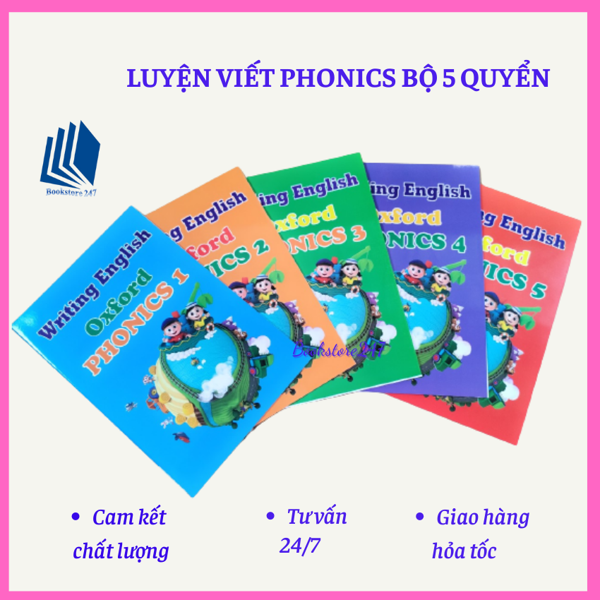 SÁCH - Bộ luyện viết Oxford phonics world 5 cuốn B5