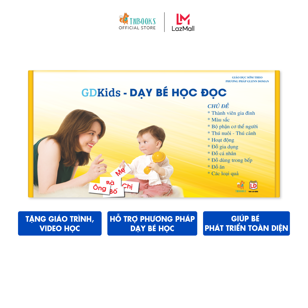 Flashcard cho bé Dạy Bé Học Đọc - Thẻ học thông minh Glenn Doman ( Hộp 100 Thẻ )