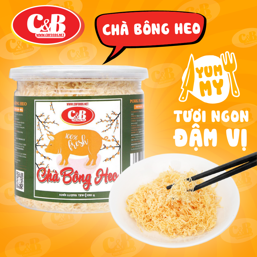 Chà Bông Heo (Ruốc Thịt Heo) C&amp;B - Hộp 100G