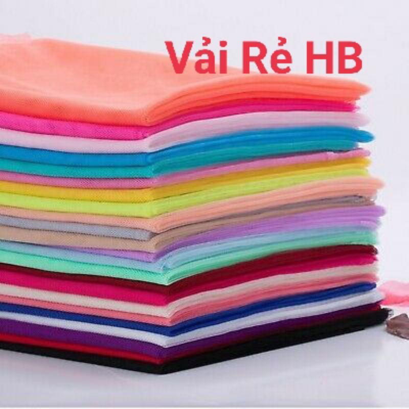 Album 1: Vải voan kính organza, voan xốp phồng khổ 1,5m Vải rẻ HB