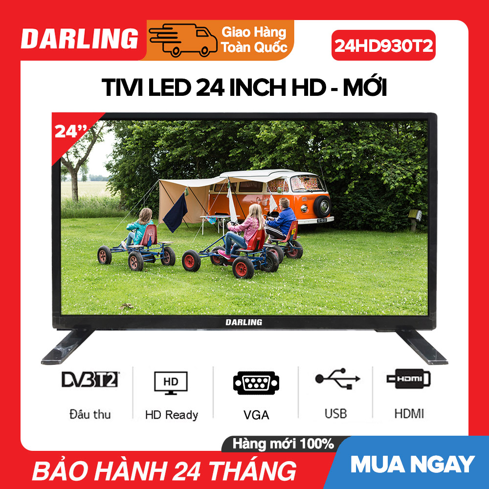 [Sản Phẩm Mới] Tivi Led Darling 24 inch HD - Model 24HD930T2 24HD920T2 24HD900T2 HD Ready Tích hợp DVB-T2 Tivi Giá Rẻ - Bảo Hành 2 Năm