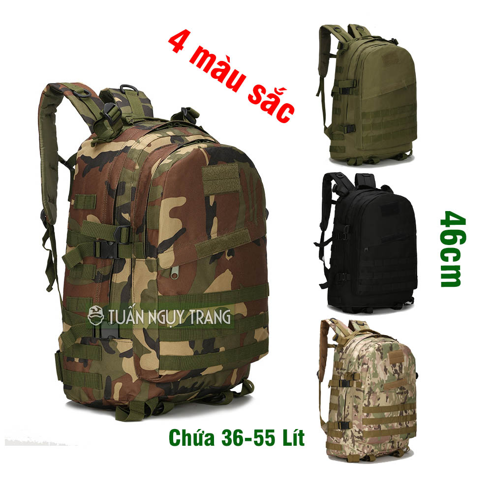 Balo nguỵ trang màu rằn ri - Cặp đeo vai đi rừng đi phượt thời trang