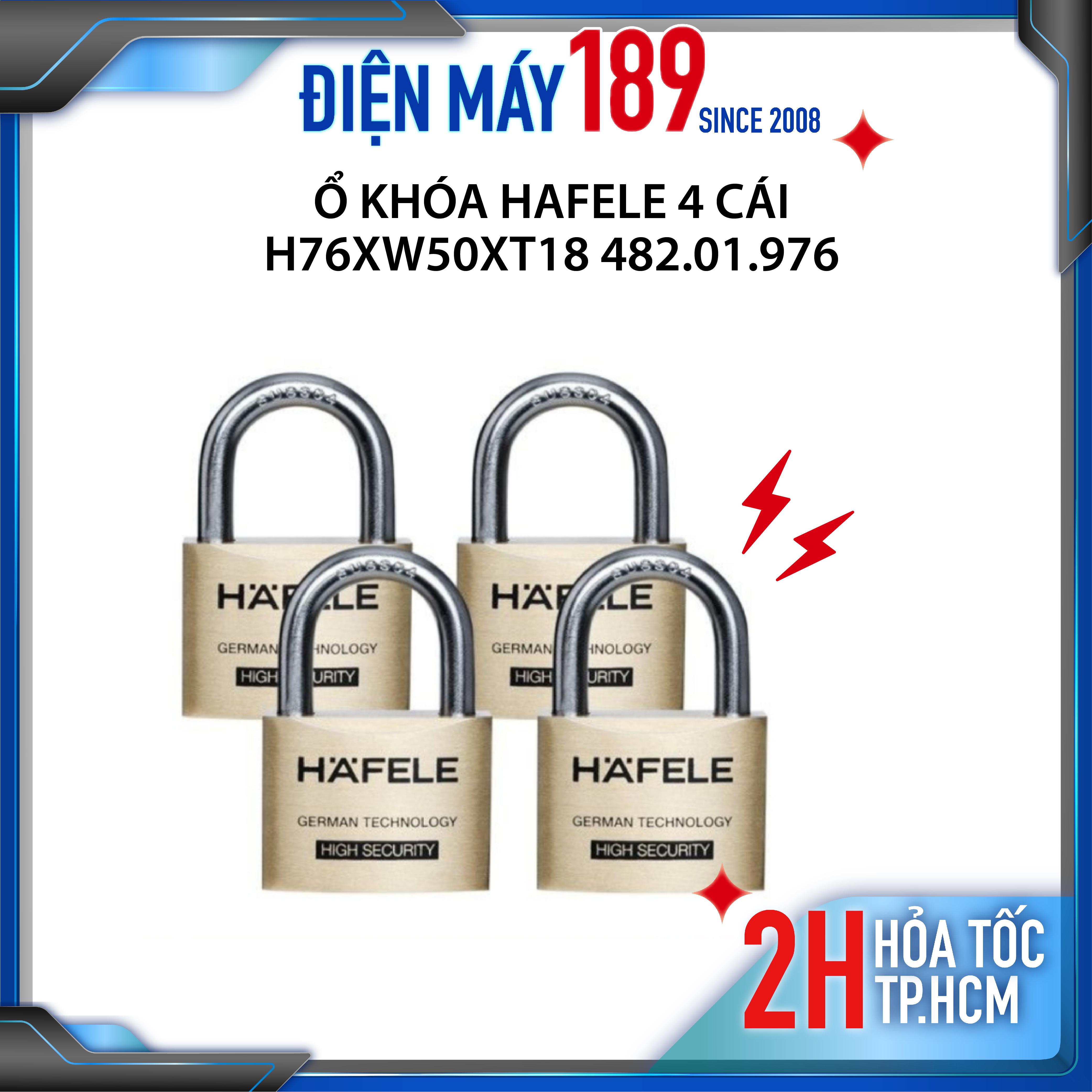 |hỏa tốc hcm| ổ khóa hafele 4 cái h76xw50xt18 482.01.976, hàng đức chất lượng cao, chất liệu niken đồng thau cao cấp không rỉ rét