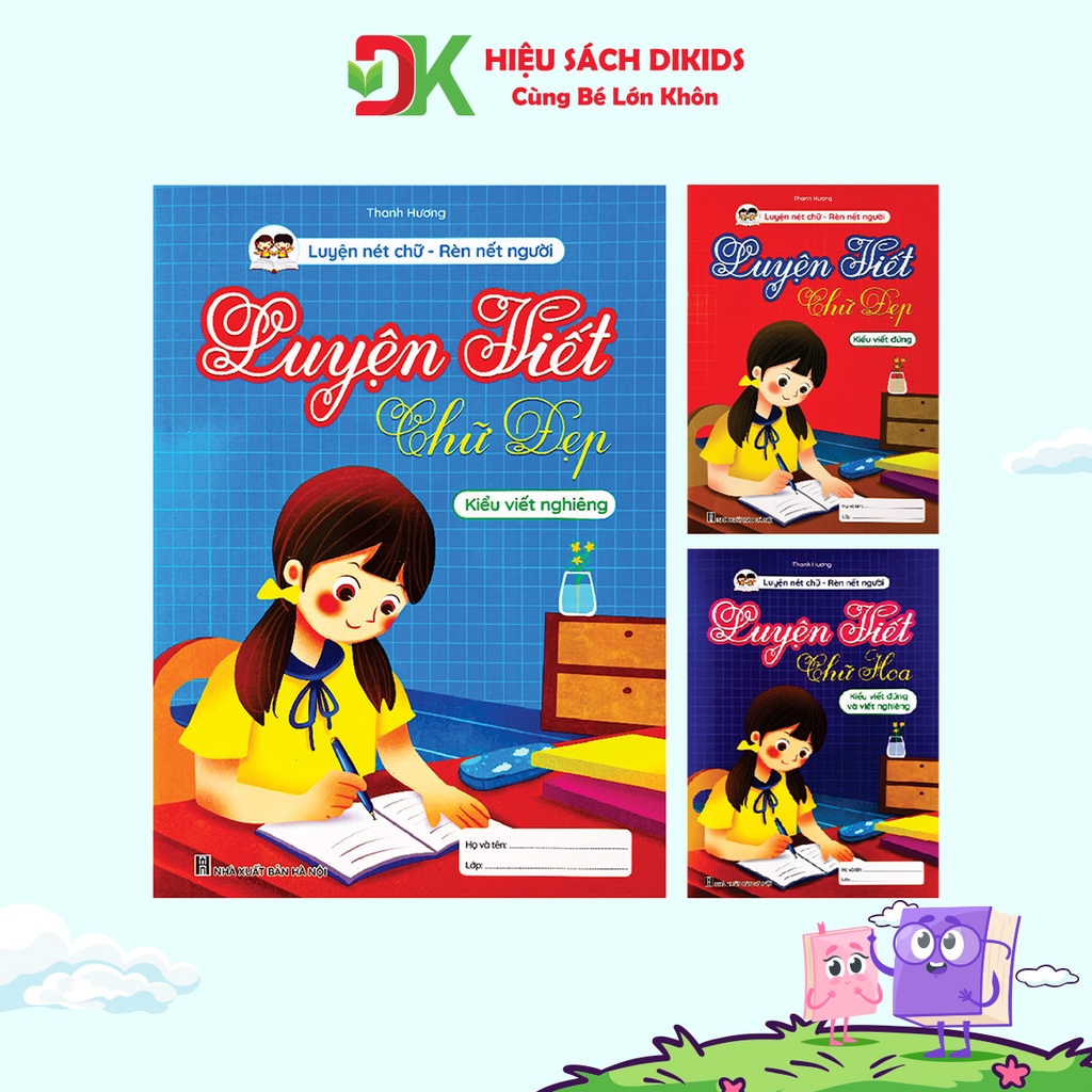 Sách - Bộ vở luyện nét chữ rèn nét người Luyện viết chữ đẹp, chữ hoa 3 cuốn