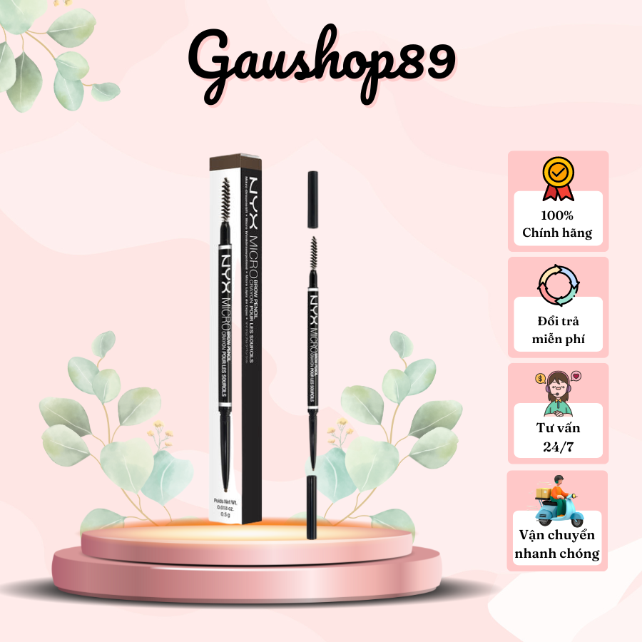 [NYX] [Có sẵn, nhìu màu] Chì kẻ mày siêu mảnh NYX Micro Brown Pencil