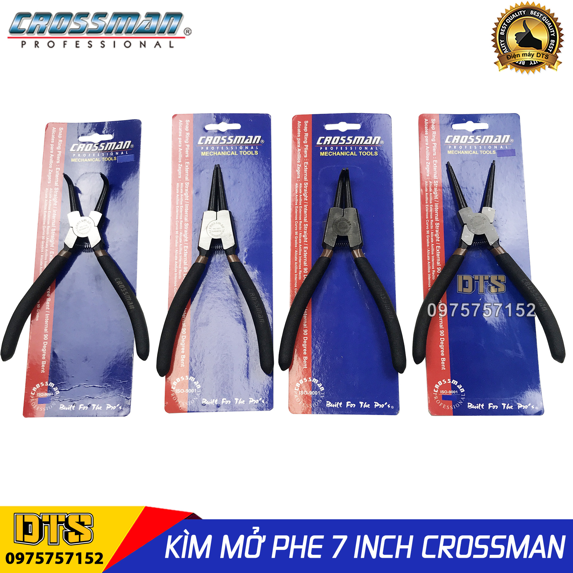 Kìm mở phe trong, kìm mở phe ngoài, mũi thẳng, mũi cong 7 inch CROSSMAN GUARANTEE, kìm phanh thép CR-V cao cấp, kềm phe chuyên nghiệp, độ chính xác cao, kìm phe trợ lực, kìm bóp phe ra, kềm mở phe vòng trong, kìm mở phanh ngoài, kim mo phe