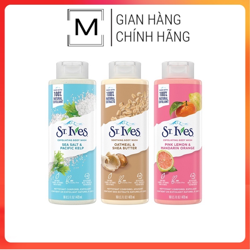 Sữa tắm dưỡng da St.Ives 473ml/ tẩy tế bào chết