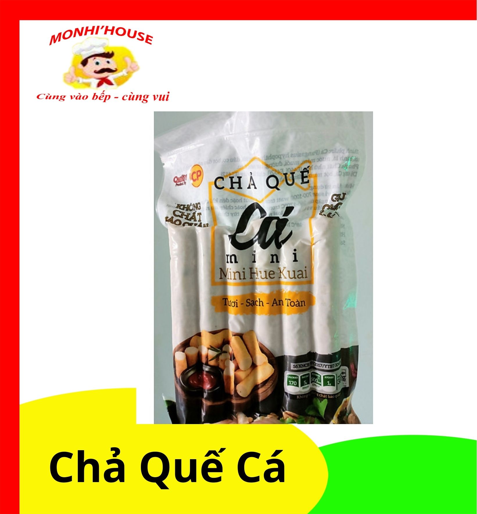 Chả cá quế cp dạng que gói 300g
