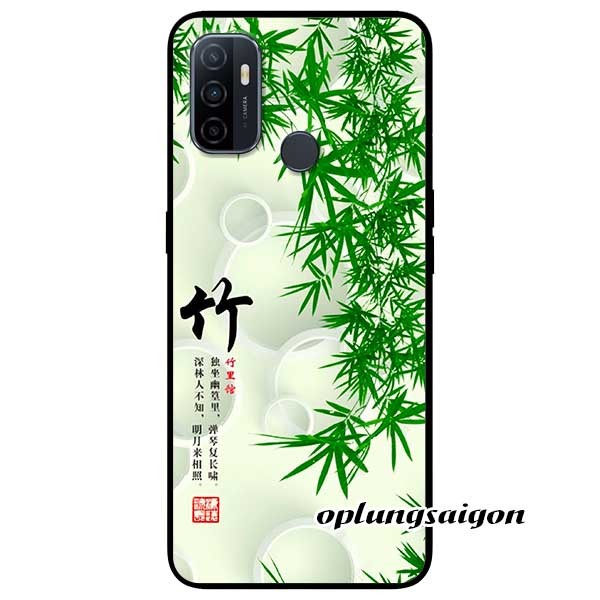 [HCM]Ốp Cường Lực Dẻo Đen Dành Cho Oppo  A53 (2020) Mẫu Tranh Nền Tre
