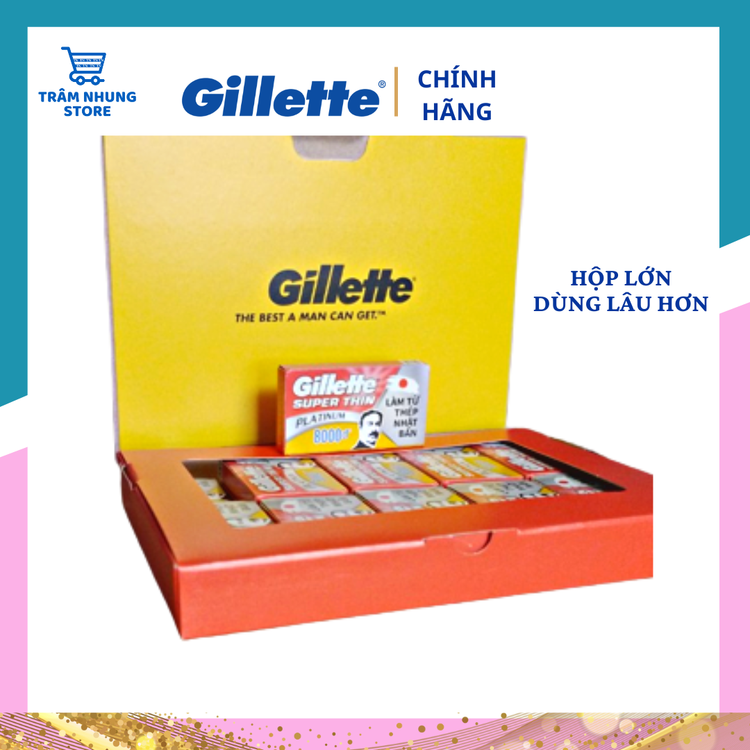 Lưỡi lam Gillette hộp 100 lưỡi hàng Cty