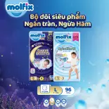 [Tặng Thỏ Bông] Combo 1 Ngày 1 Đêm Tã/bỉm quần Molfix Oxy Super Jumbo + Molfix Sweet Dream đủ các size M,L,XL,XXL