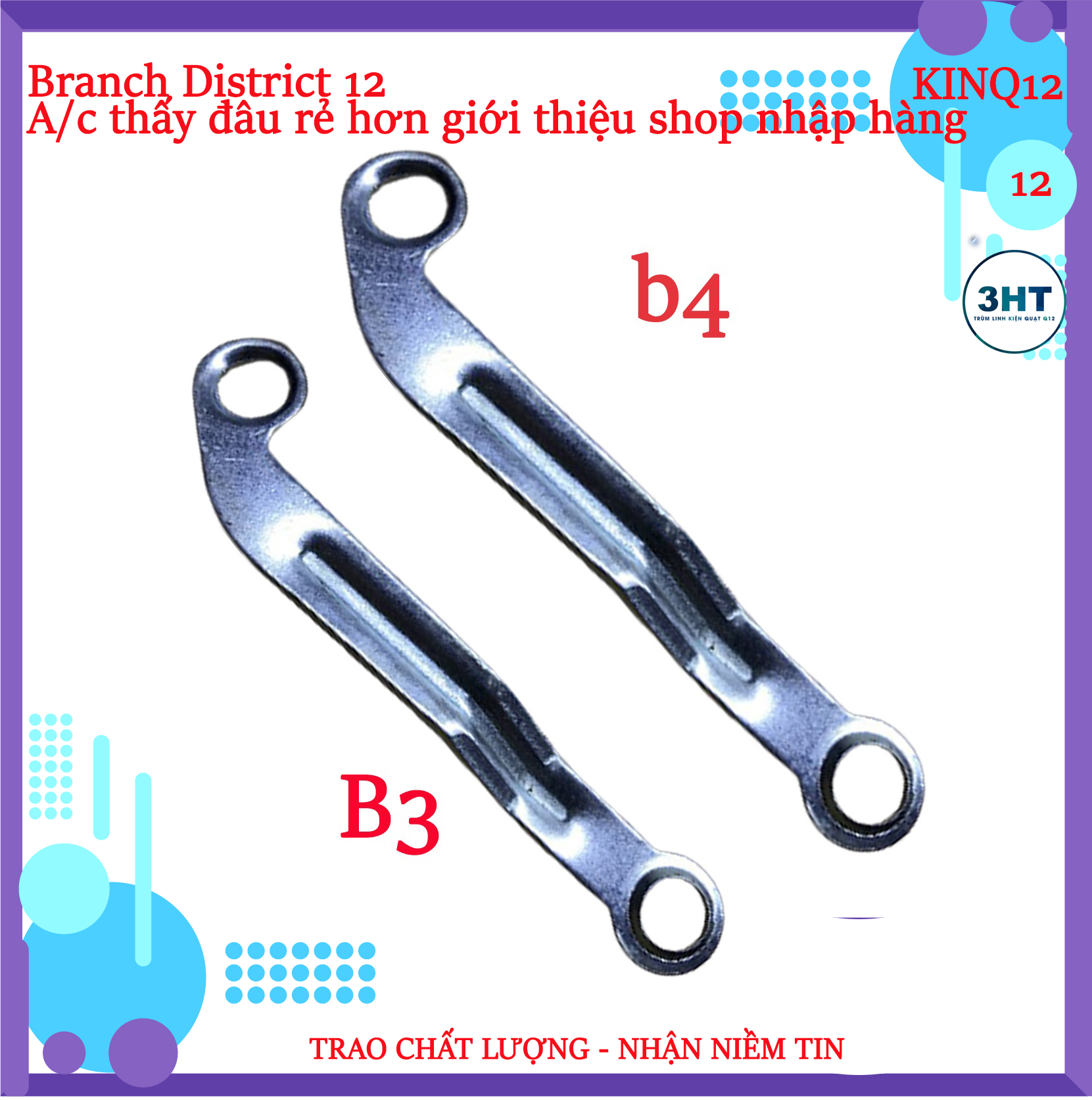 10 càng đưa quạt b3 - b4 - càng đảo quạt