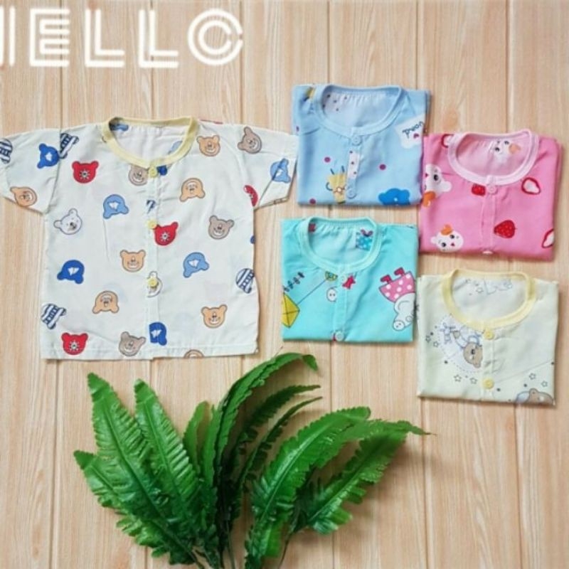 Áo cộc vải lanh mát mùa hè cho bé trai / bé gái 3-10kg