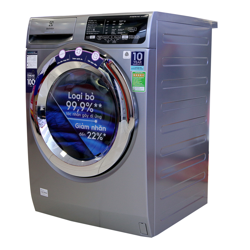 [VOUCHER 1TR]Máy giặt LN ELECTROLUX EWF9025BQSA, 9kg , Inverter, giặt hơi nước, màu Xám, NK Thái lan