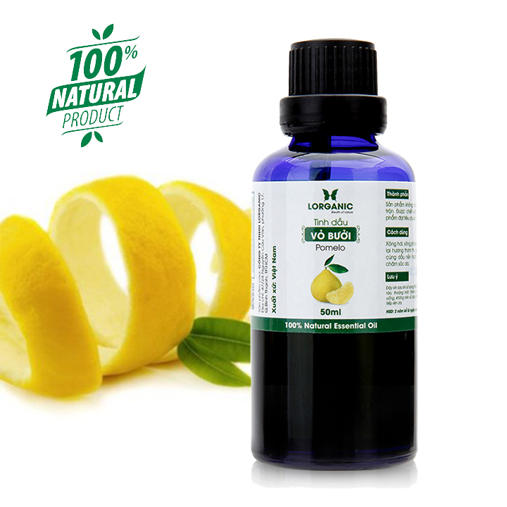 Tinh dầu vỏ bưởi nguyên chất Lorganic 50ml