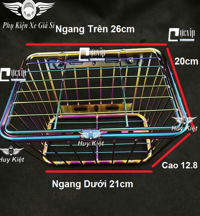 Rổ Inox Đa Năng Có Nắp Đậy Cỡ Trung Chế Được Nhiều Dòng Xe MS6217