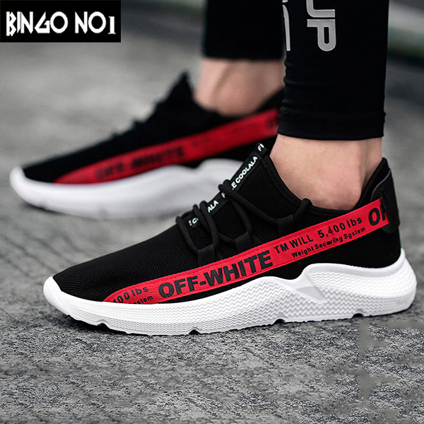 Giày Sneaker Nam Hàn Quốc  Họa Tiết OFFWHITE Cực Chất - Thời Trang BINGO (OFR01) - Giá Cực Sốc