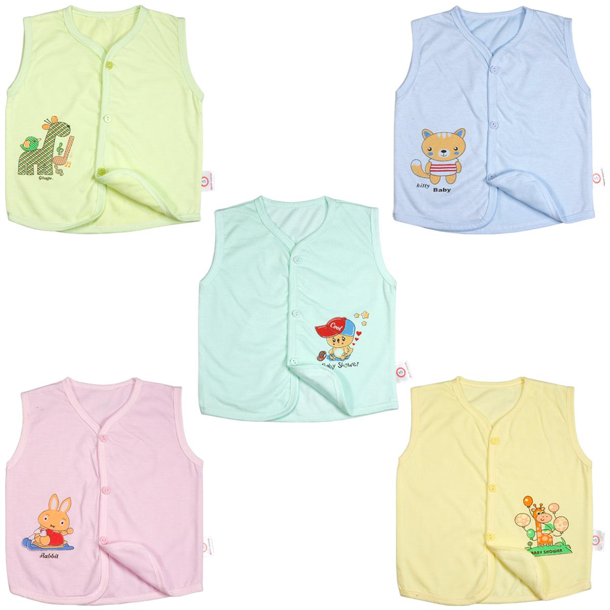 Combo 5 Áo gile 2 lớp cotton cho bé từ 3-14kg(ảnh thật) GL01 - Booba.shop ( áo ghi lê thu đông )