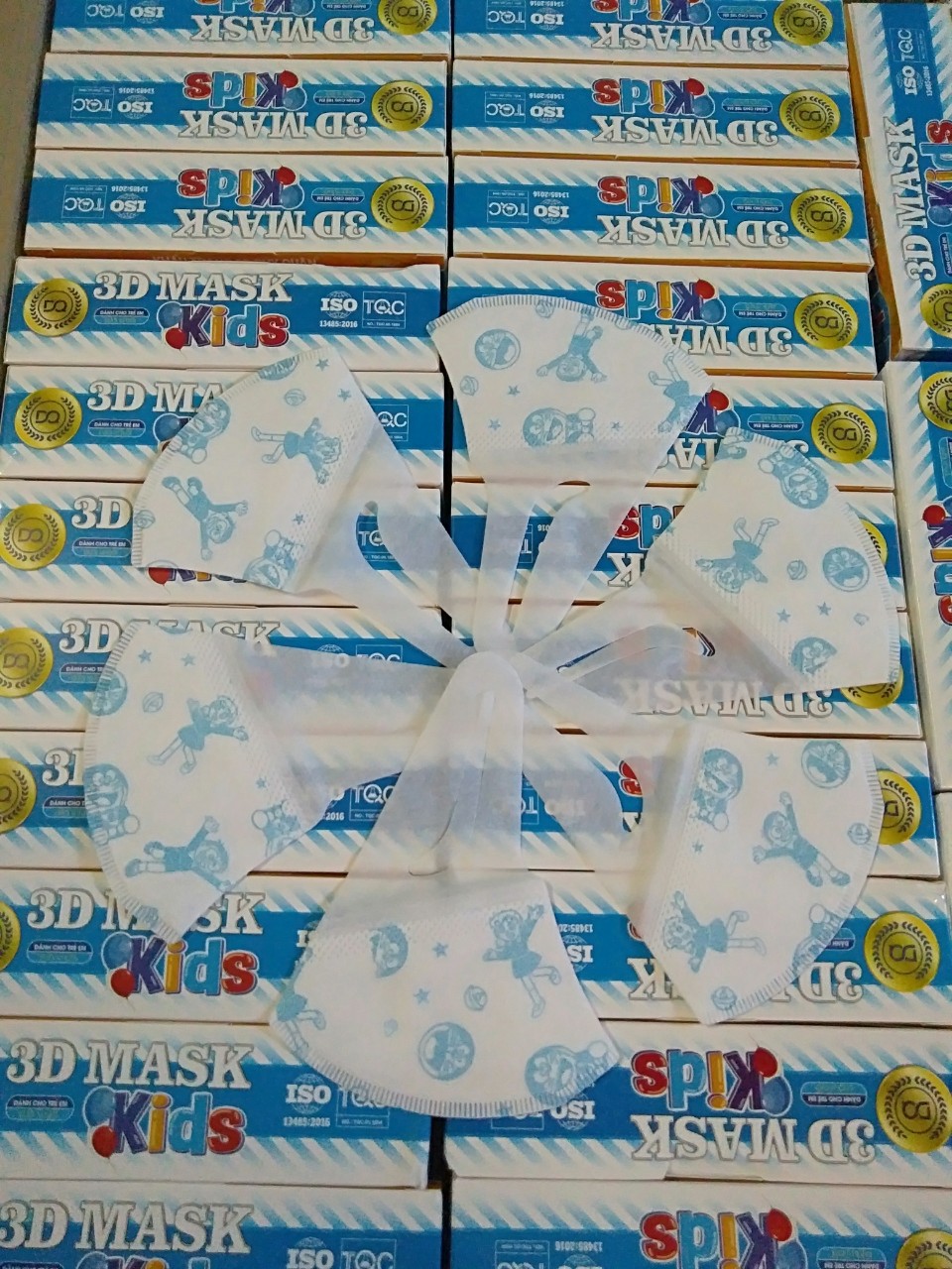 Combo 4 hộp khẩu trang 3D mask đoremon trẻ em từ 2-10 tuổi Không có đánh giá
