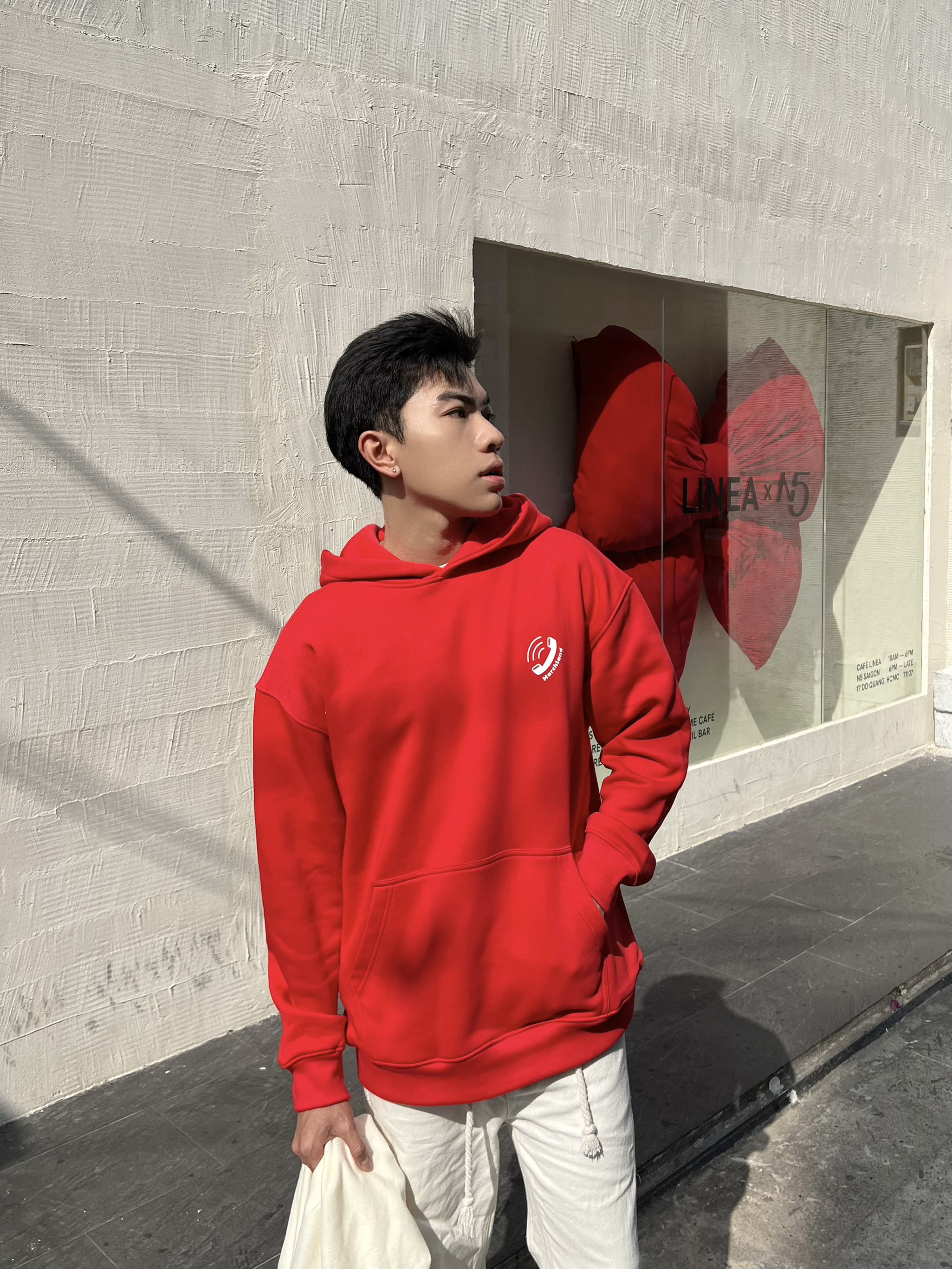 Áo khoác hoodie nỉ call you có mũ chính hãng marchland ấm áp