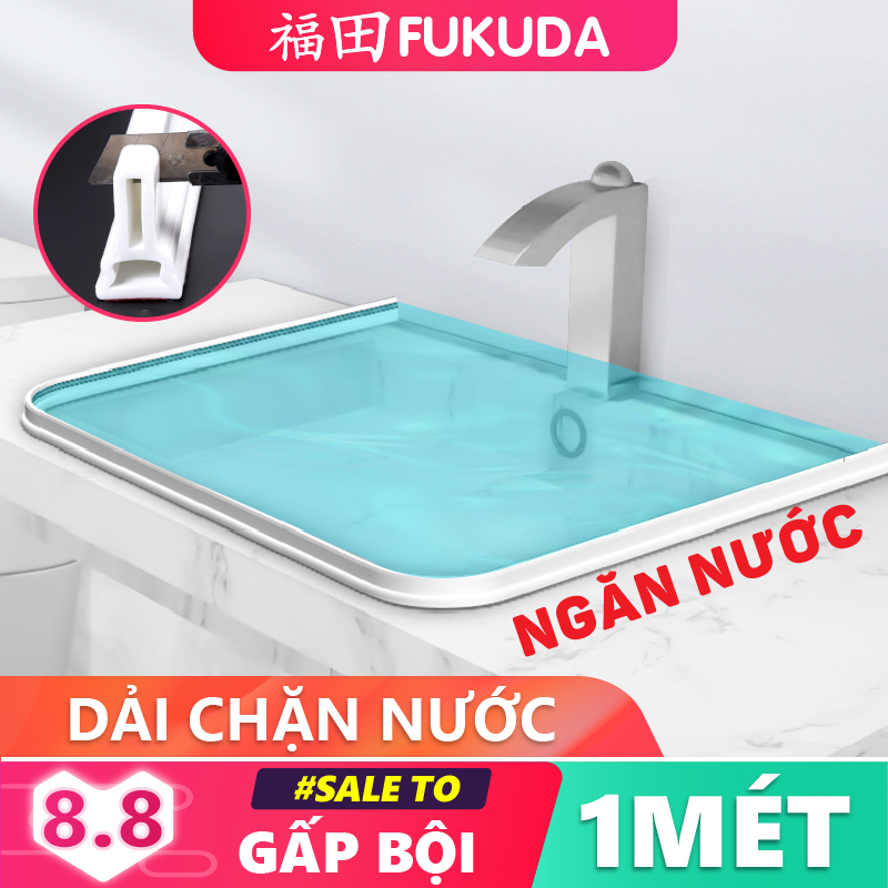 Dải Chặn Nước Máy Giặt Bằng Silicon Tiện Lợi Dùng Cho Nhà Tắm, Nhà Vệ Sinh, Chỗ Rửa Tay Cao Cấp fukuda