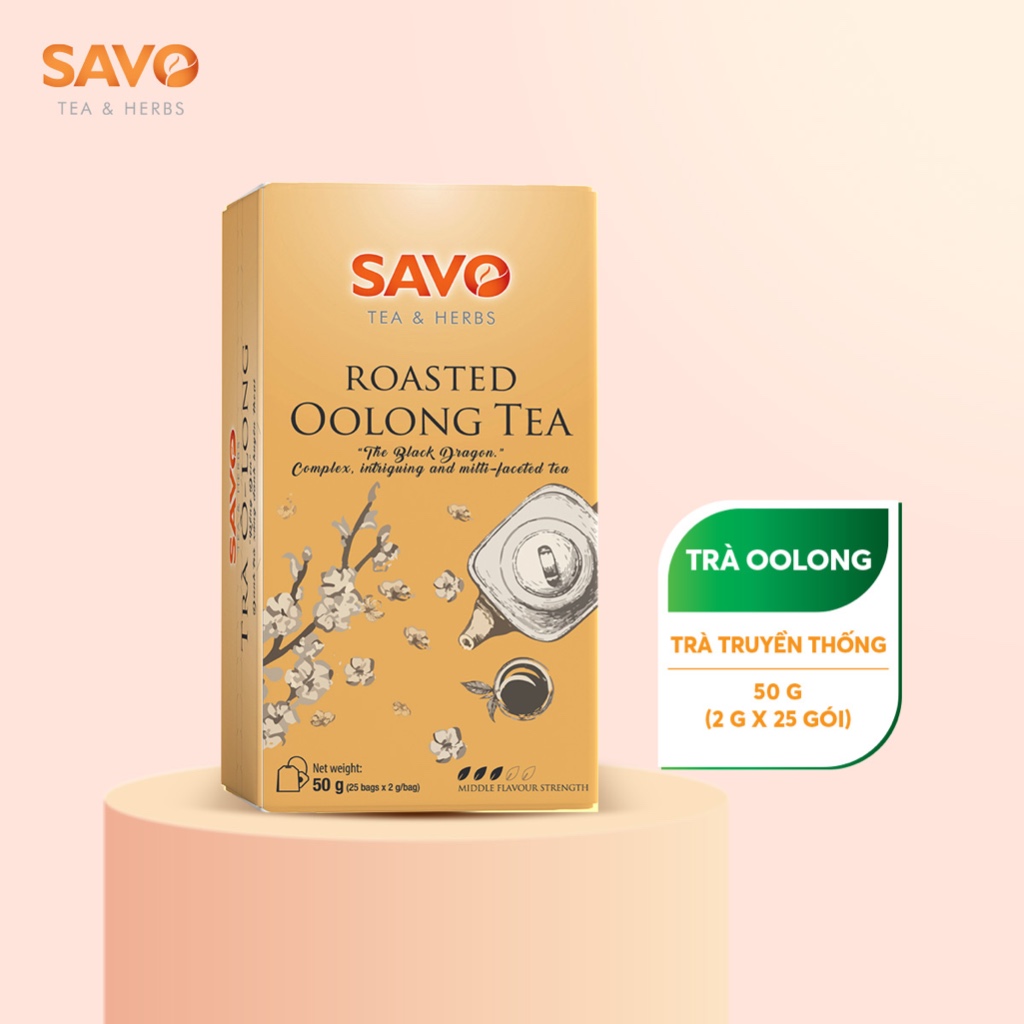 Trà oolong rang savo - hộp 25 gói x 2g