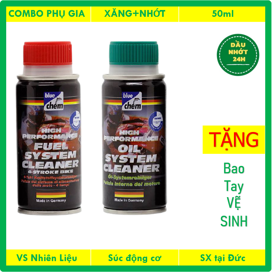 (Tặng bọc chân chống) COMBO 1 súc động cơ+ 1 Vệ sinh buồng đốt bluechem. Sản phẩm ưa chuộng, shop uy tín. Hàng Nhập Khẩu Đức, Sản Phẩm Cao Cấp được tin dùng