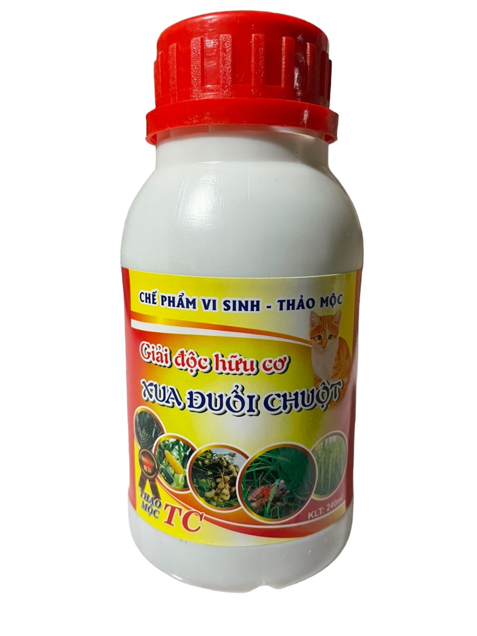 Chế phẩm sinh học Xua Đuổi Chuôt (Chai 240ml); xua đuổi chuột trên đồng ruộng, vườn cây, hang hốc.