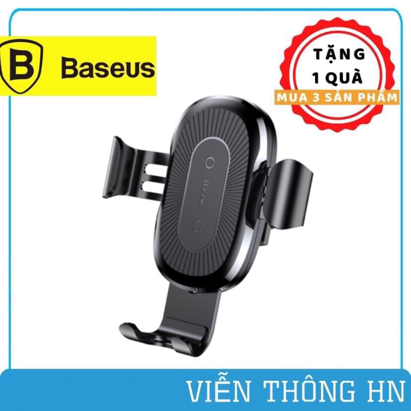 Giá đỡ điện thoại trên oto baseus - giá đỡ kiêm sạc sự phòng không dây cho xe hơi ô tô ....
