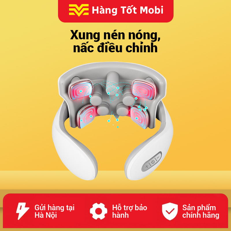Máy mát xa cổ và vai thông minh 6 đầu sạc mini xung làm nóng cổ vai gáy mát xa vật lý trị liệu vai và cổ vận chuyển nhanh tận nơi