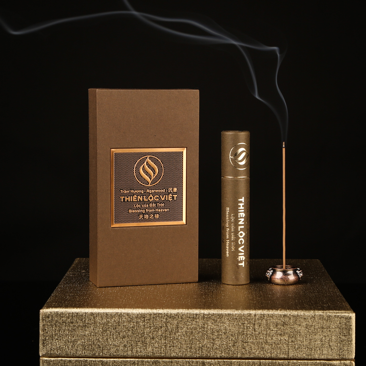 Bộ Trầm hương Truyền Thống TLV18 Thiên Lộc Việt -  Thanh trầm không tăm Tiện dụng