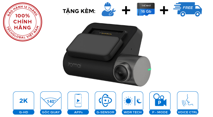 Camera hành trình Xiaomi 70mai pro quốc tế nguyên seal tặng 32gb