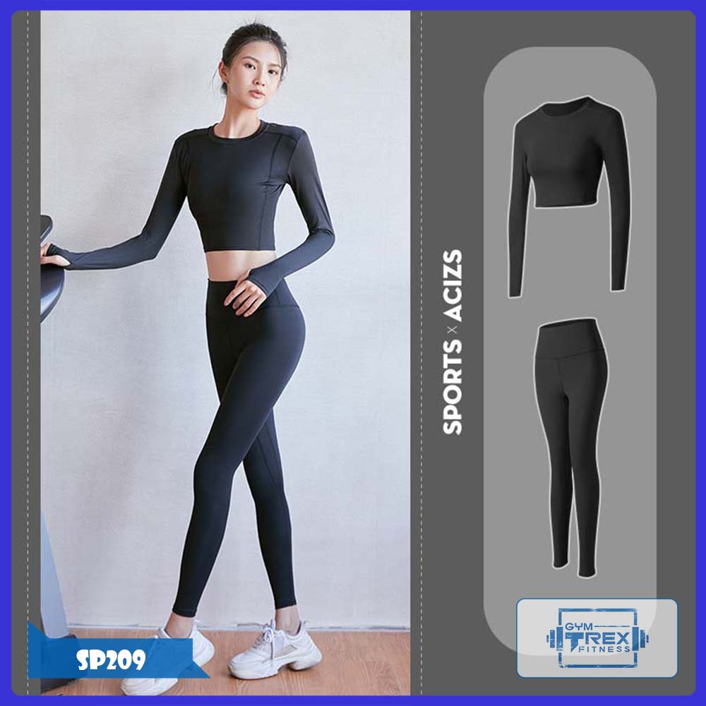 Bộ quần áo tập gym yoga thể thao nữ SP209 thông thoáng, co giãn, thoáng mát - Gym Trex