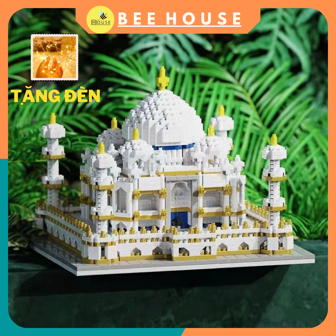 Đồ chơi xếp hình lắp ráp mô hình kiến trúc kỳ quan thế giới mini block lăng mộ taj mahal- quà tặng lưu niệm-decor nhà