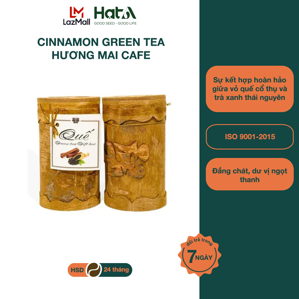 Trà xanh quế cinnamon green tea hương mai cafe kết hợp hoàn hảo giữa vỏ quế cổ thụ và trà xanh cao cấp 100g
