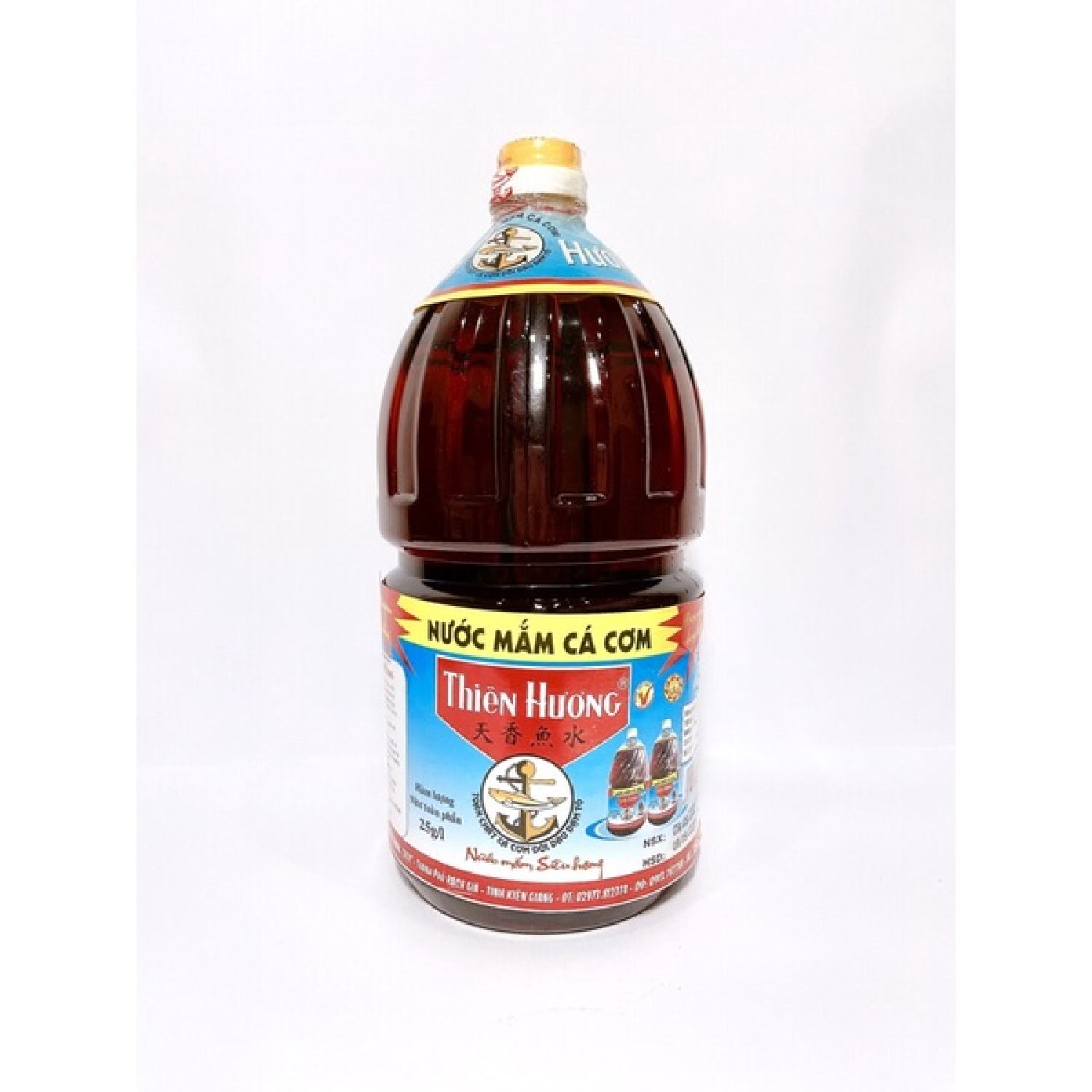 Nước mắm cá cơm thiên hương 25n chai 2l