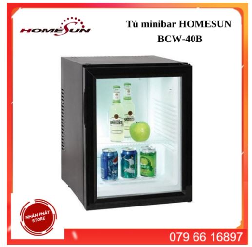 Tủ mát khách sạn homesun bcw-40 dung tích 40l- tủ đựng mĩ phẩm