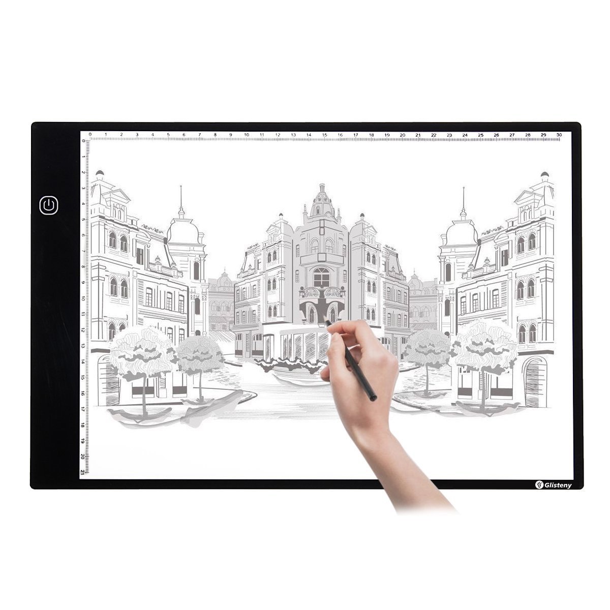 Bảng led hắt sáng 3 chế độ , kích thước 30x20cm, tặng kèm bút line kháng nước sakura