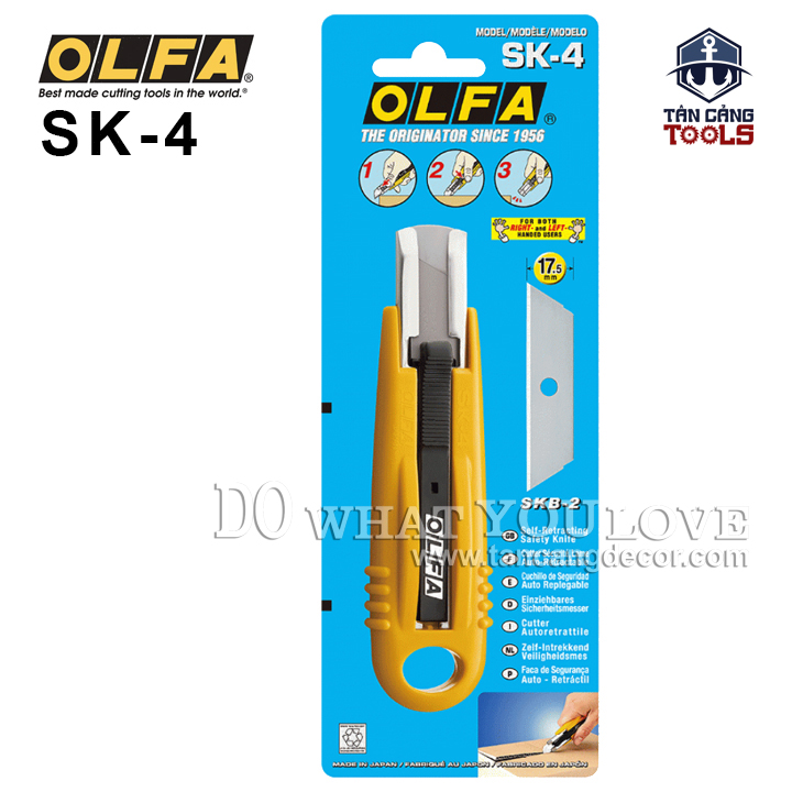 Dao cắt tự rút 17.5 mm olfa sk-4