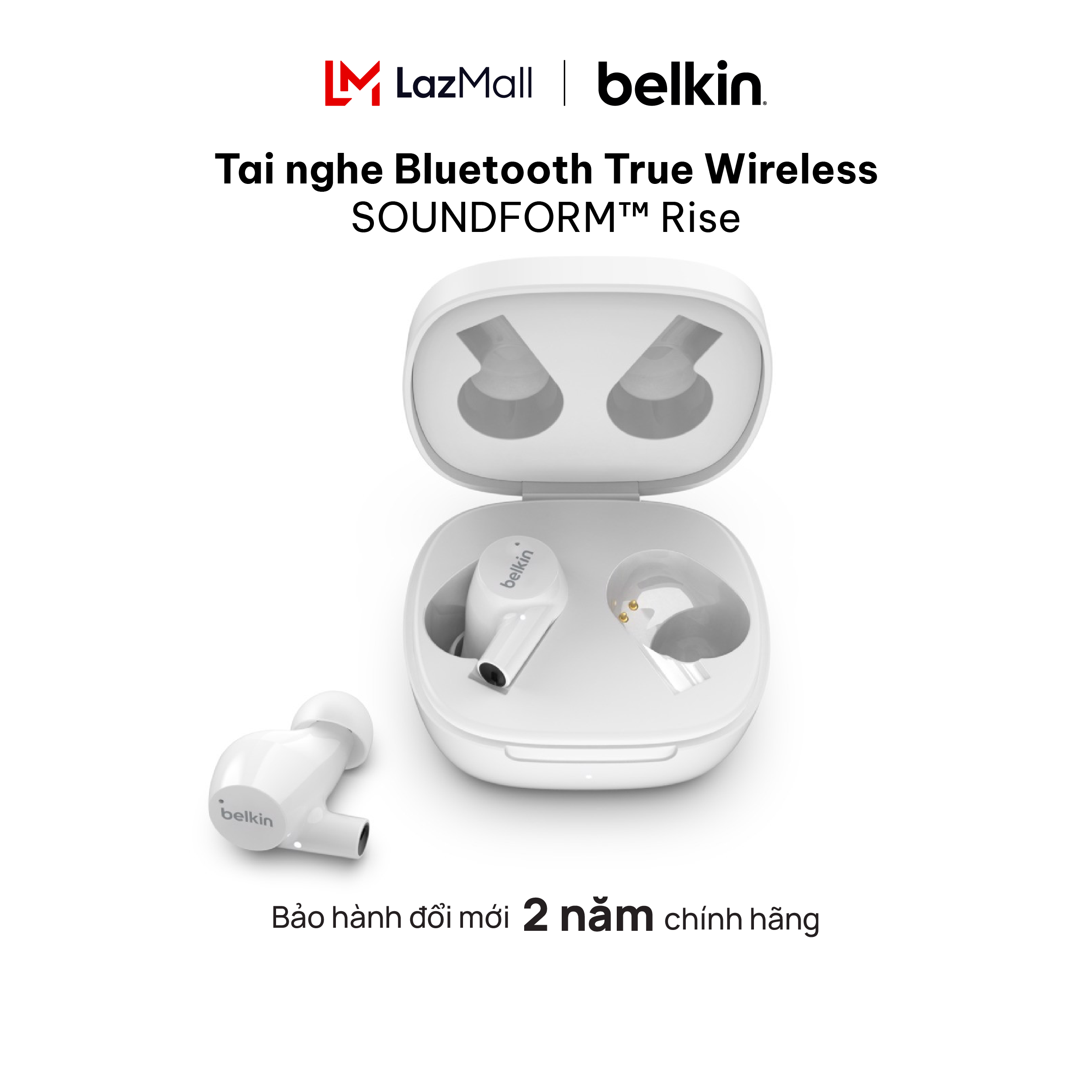 Tai nghe Bluetooth True Wireless SOUNDFORMTM Rise Belkin - Hàng chính hãng