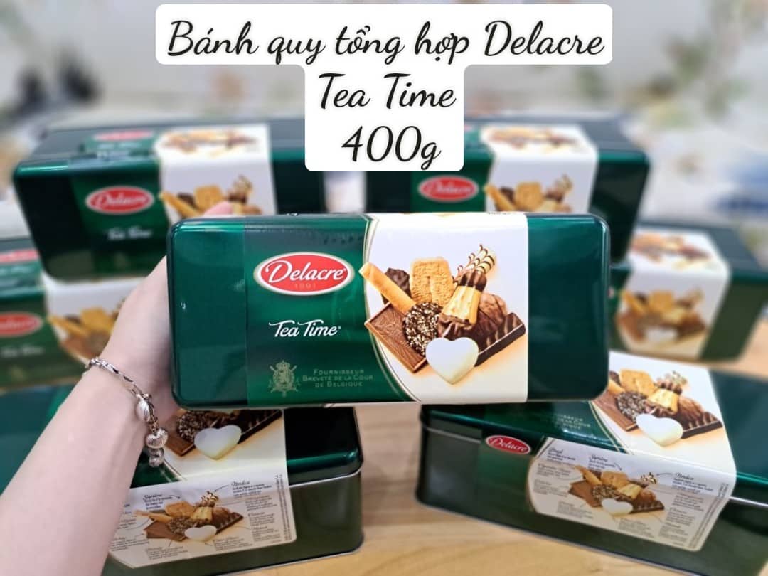 Bánh quy bơ 16 loại socola Delacre 400g