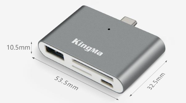 Đầu đọc thẻ nhớ đầu usb type-c 3.0 kingma