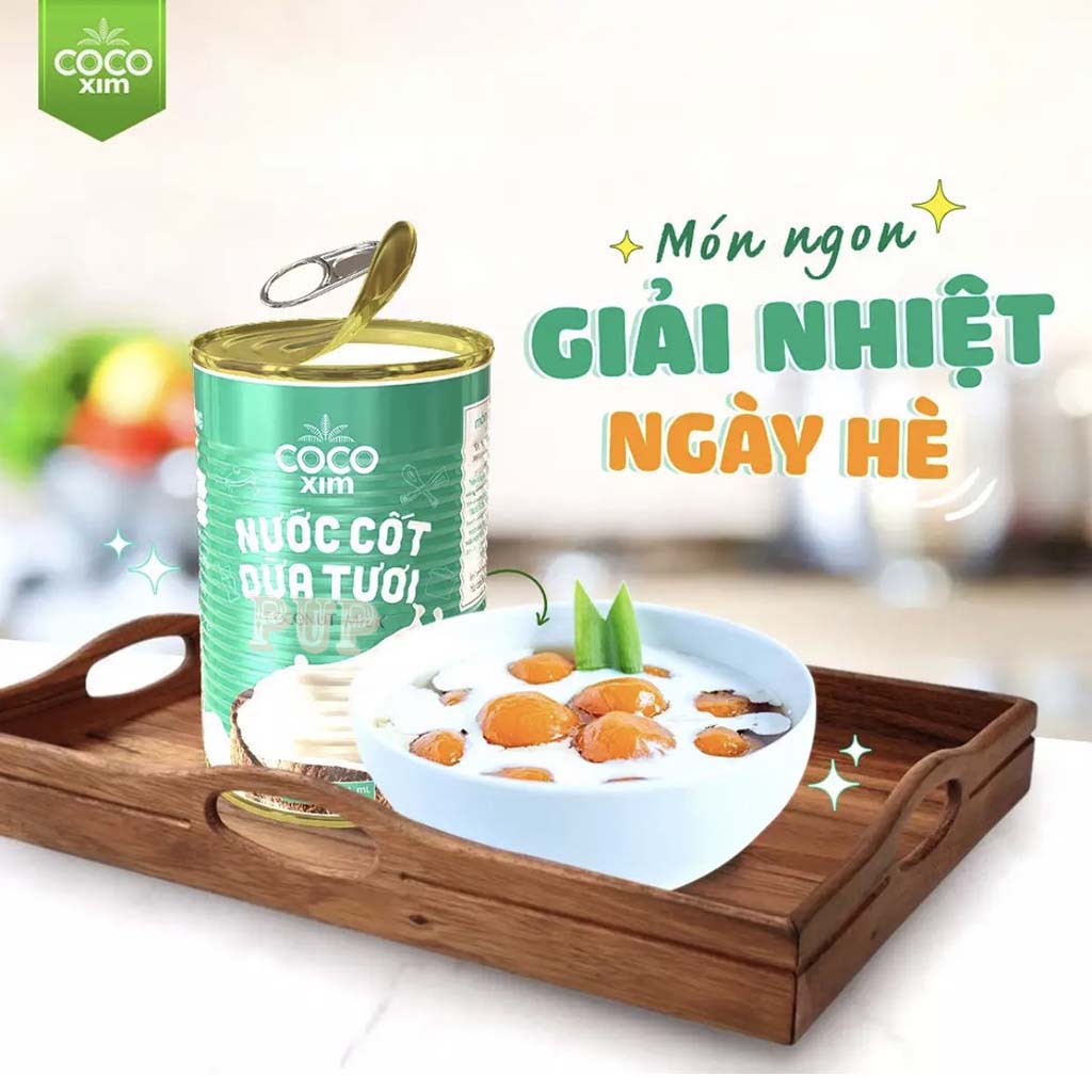 Nước cốt dừa tươi coconut milk cocoxim 400ml-thaianh
