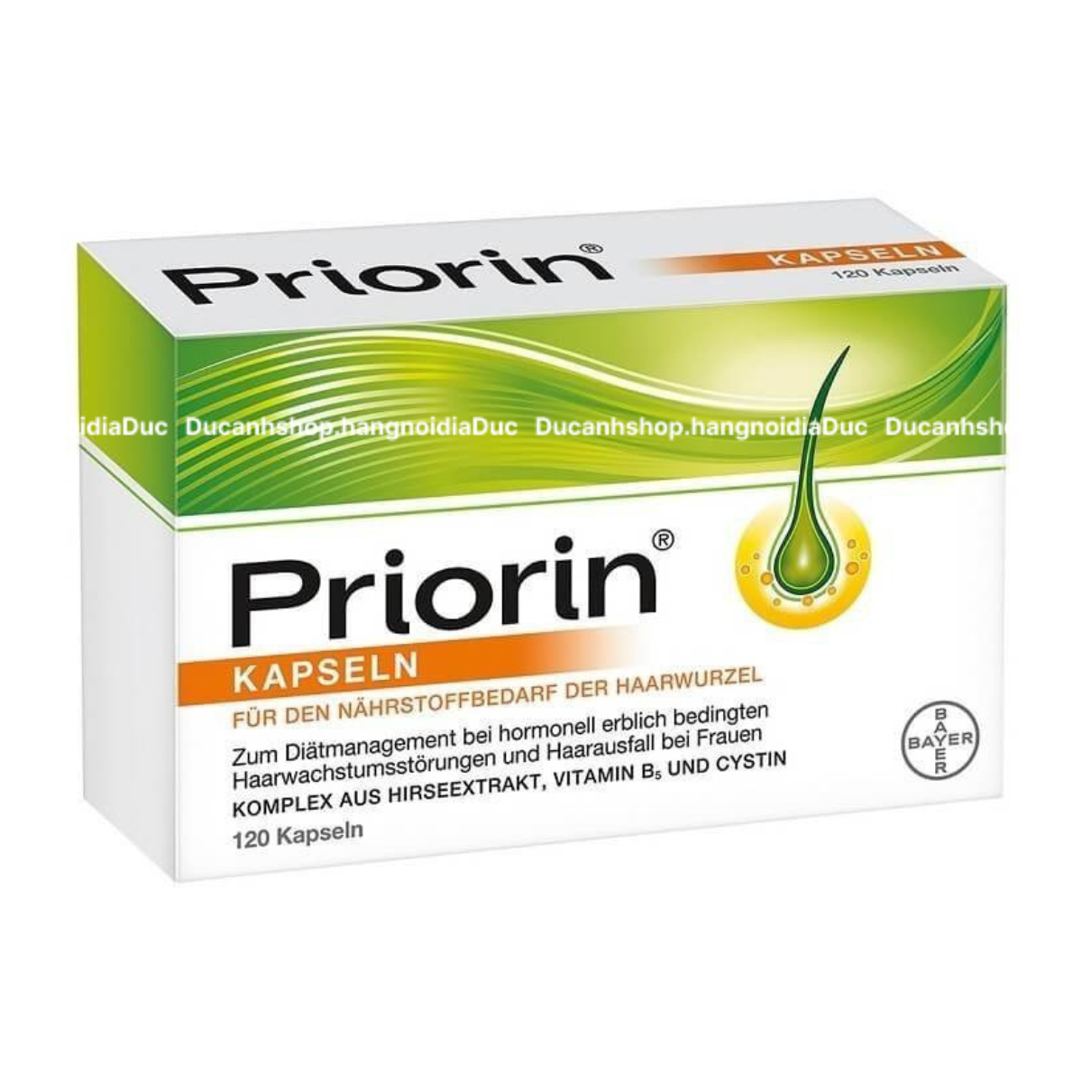 Viên uống ngăn rụng tóc/hỗ trợ mọc tóc bayer priorin 120 viên