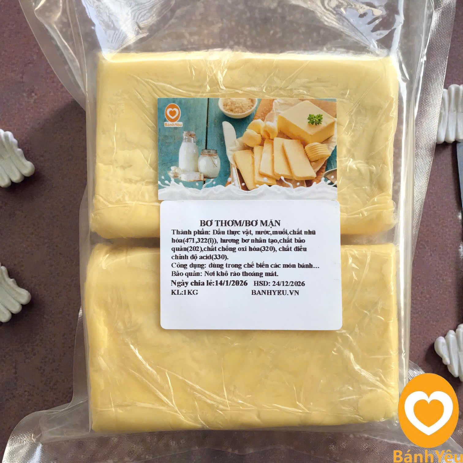 🧈 Bơ Mặn Youmy 1KG – Bơ Thực Vật Dùng Làm Bánh, Nấu Ăn