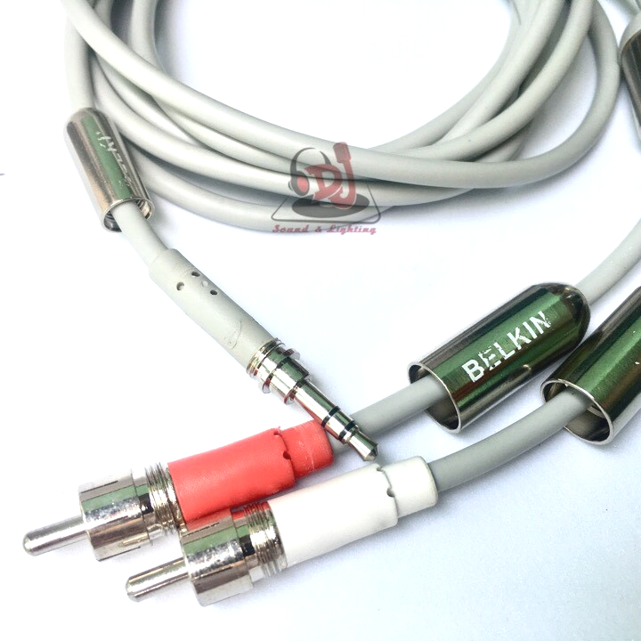 Dây belkin 3.5 ly ra av, dây av ra 3.5 ly, dây 3.5 ly ra hoa sen, dây phát nhạc điện thoại l, laptop, ipad