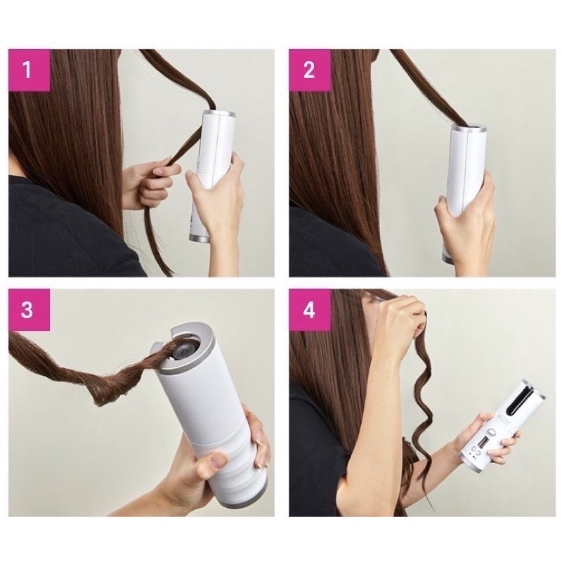 Máy uốn tóc let’s queen s100 chính hãng, máy uốn tóc tự động nhỏ gọn cầm tay chính hãng hàn quốc